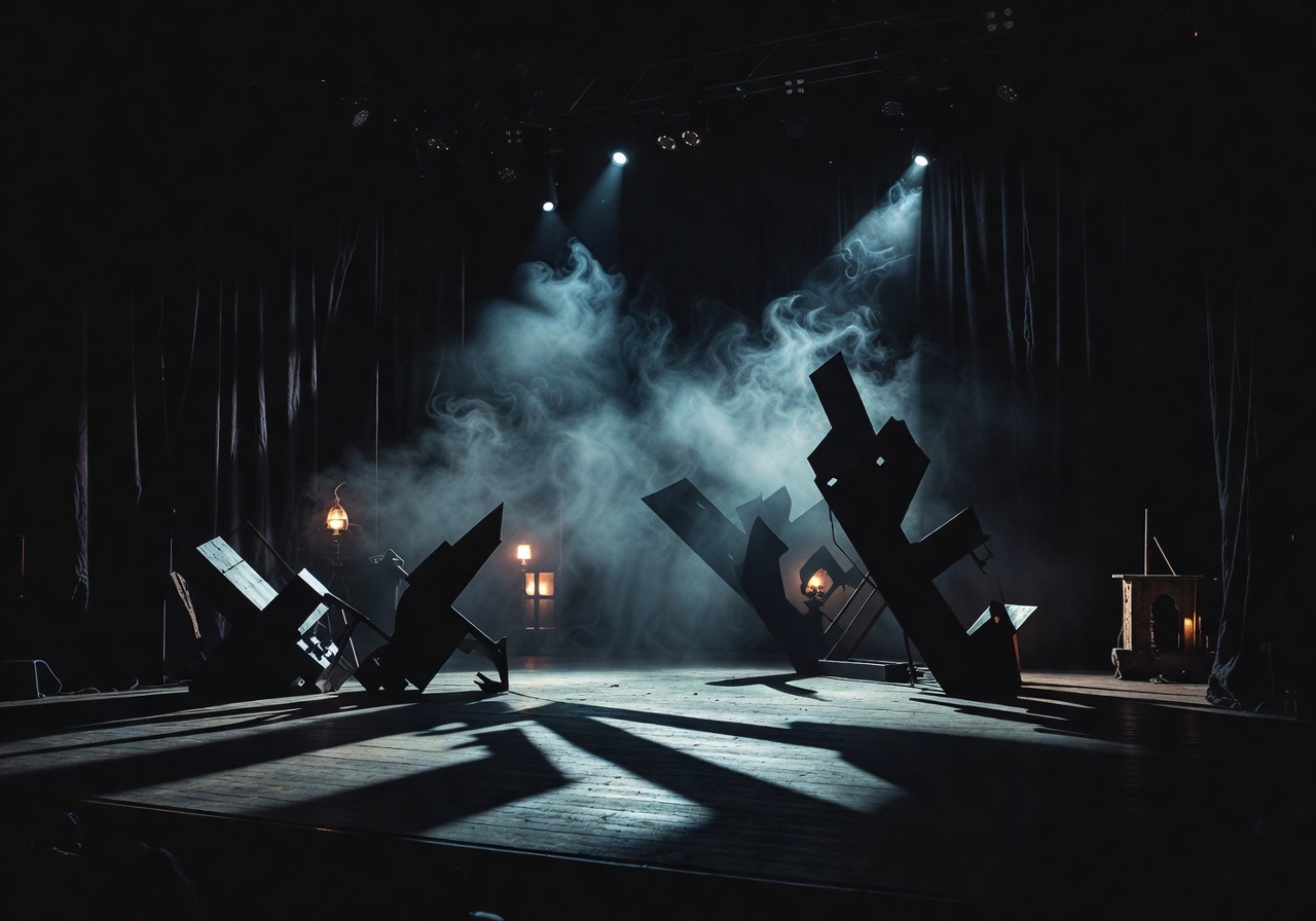Dark moody stage representing Favourite Worst Nightmare album